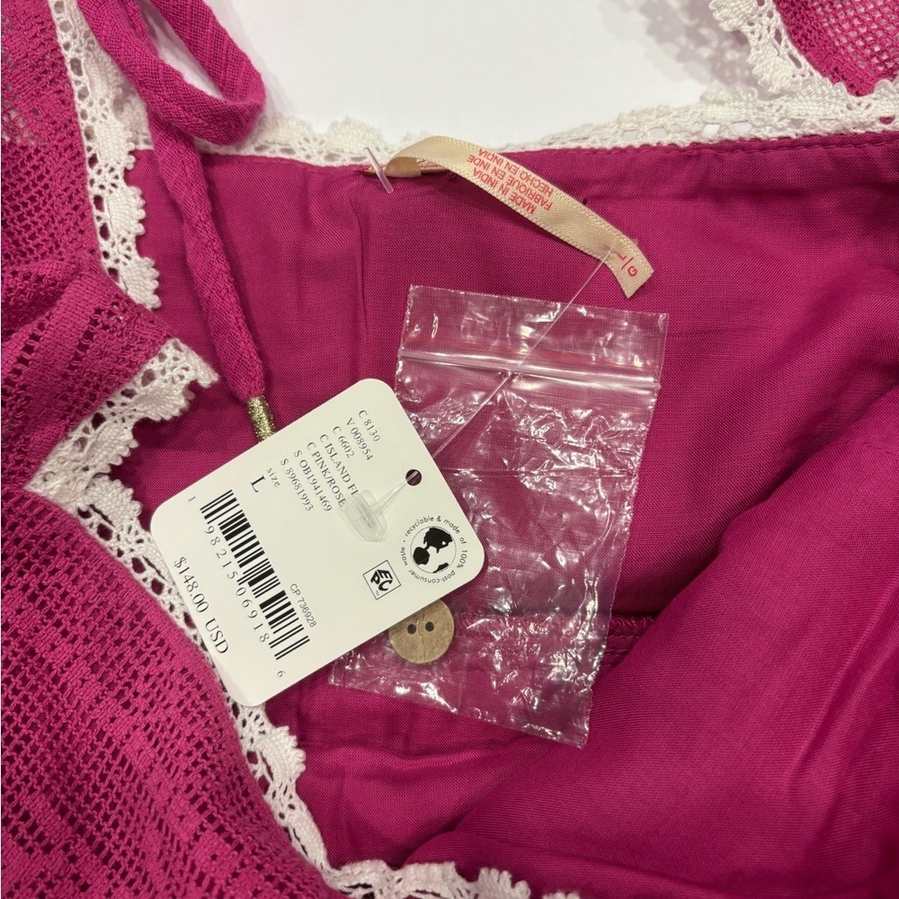 FREE PEOPLE HEARTLAND MINI DRESS IN ISLAND FLOWER Size L NWT - Picture 8 of 15